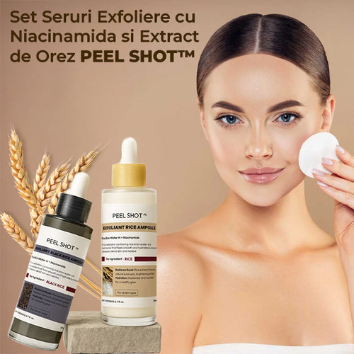 Set Seruri Exfoliere cu Niacinamida si Extract de Orez PEEL SHOT™